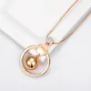 Gold Ball Circles Pendants Necklace European Personality Elegant For Women Collares Mujer Jewelry Gifts Pendant Necklaces