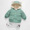 Fleece Winter Parkas Kinder Jacken Für Mädchen Jungen Dicke Samt Tasche Kinder Mantel Baby Oberbekleidung Säuglings Mantel 211222