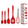 5 Pezzi / set Utensili da cucina in silicone Set di utensili da forno Set Raschietto in silicone da cucina Accessori da cucina Cuoco Frullino per le uova Pala T200415