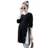 Maternity Lounge Clothing Set for Pregnant Women Clothes Casual Patchwork Long-sleeved Loose T-shirt Photography Tops Plus Size Clothes Skirt