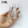 10st / parti 20ml Clear Glass Tom Parfymflaskor Atomizer Spray Refillerbar flaska Doftväska med resorstorlek