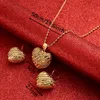 Hart hanger kettingen sieraden set romantische gouden kleur huwelijkscadeau voor vrouwen meisjes