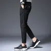 Весенние летние брюки с лодыжкой. Мужчина повседневная модная брюк мужской плюс 28-36 38 хлопковые бренды черные брюки 201128