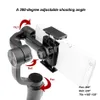 Freeshipping En stock Stabilisateur de gimbal de poche lisse Q 3 axes avec trépied d'aluminium + Selfie Lumière pour iPhone 7 6S Plus Samsung S8 S7
