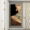 Impressions sur toile femme africaine moderne décor à la maison affiches et impressions mur Art photos pour salon peinture à l'huile impression sur toile