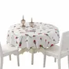 Pastoral PVC Waterproof Round Table Cloth Size 150/180cm Floral Plaid Thicken Home Decoration Tablecloth mesa toalha de tapetes T200707