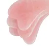 2021 new Rose Quartz Gua Sha Board Pinka Jade Stone Body Facial Eye Scraping Plate Acupuncture Relaxation Health Care