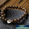 Black Natural Stone Bead Tibetan Buddha Bracelet