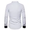 2021 New Mens Designer Camisas Moda Manga Longa Impressão Painéis Painéis Camisas Single Breasted Man Roupa