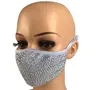 Svart blå dammsäker ansiktsmask bling bling diamant skyddsmask pm2.5 mun masker tvättbara återanvändbara kvinnor färgglada rhinestones ansiktsmask