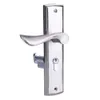 Silver Durable Door Handle Lock Cylinder Front Back Lever Latch Home Security W/ Keys Solid Square Tongue Interior Door Lock Y200407