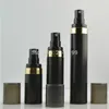 15ml Airless Spray Pump Black Empty Bottle 30ml Lotion Cosmetic 50 ml emulsion 30pcs / parti