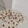 MILANCEL Autumn Baby Blankets Bear Print Cotton Casual Sleeping 220225