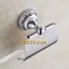 Wholesale And Retail Promotion Ceramic Chrome Brass Wall Mounted Toilet Paper Holder Waterproof Tissue Bar 11892 Y200108