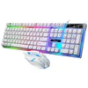 Wired USB PC Gamer Suspension Mechanical Feel Keyboard And Mouse Set Photoelectric Laptop Computer Backlit Keyboard