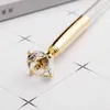 Atacado grande diamante metal ballpoint luxo grande cristal diamante ballpoint caneta de metal caneta de cristal presente de negócio favor LX3792