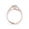 AINUOSHI Fashion 925 Sterling Silver Rose Gold Color Oval Cut 3ct Rings Women Engagement Lady Wedding Halo Silver Rings Jewelry Y200106