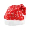 2022 Jul Hat Soft Plush Santa Red Tillbehör Dekorationer Holiday Party Gift New Year Cartoons Non-woven Tyg Vuxen Barn Barn