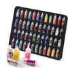 48 bottiglie di nail art strass perline paillettes glitter punte strumento di decorazione adesivi per unghie in gel set di custodie dal design misto
