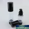 Bouteilles de voyage vides de lotion crème noire de 50 ml, bouteilles de cosmétiques à pompe sans air de 30 g, contenant de lotion vide de 15 g avec pompe sans air