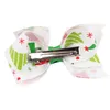 Babymeisjes Bronrettes Kerst haar clips Xmas cadeau haarspelden kinderen feest bowknot kinder haaraccessoires QHC044