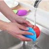 Round Silicone Cleaning Brush Antiscald Nonstick Oil Kitchen Dish Washing Brush Clean Hygienic Cleaning Artifact Rag VT19315578280