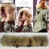 Natural Fur 2019 New Winter 100% Raccoon 모피 실제 칼라 여성 스카프 패션 코트 스웨터 스카프 칼라 고급 넥 캡 D88 T200103