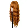 Ullspolen Curly Long Synthetic Wig Orange Woodfestival Neat Bnags Wigs For Women High Temperatur Fiber Hair Cosplay21638503405200