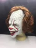 Латексная вечеринка поставляет Джокер Маска Стивена King's It Mask Mask Clown Party Carnival Halloween Страшные маски Маскарас Полное лицо Смешная маска Y200103