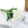 زينة الزفاف 50pcs زهور الزهرة الاصطناعية لمسة حقيقية باقة الاصطناعية مزيفة لديكور الديكور
