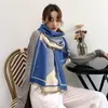 Shawls Women Winter Scarf Cashmere Warm Foulard Lady Fashion Vintage Geometric Stripes Scarves Thick Soft Shawl Wraps 65*190cm1