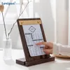 Walnut Menu Splint Listing Display Displier DiLower Frame Латунный зажим для кофе ресторан вина Заказать Вертикальный стол Плакат