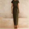 Summer Spring Women Dress Solid Plus Size Women Long Dress Short Sleeve Fashion Irregular Casual Maxi Dresses Ladies LJ200818