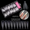 100Pcs Quick Building Mold Tips Nail Dual Forms Finger Extension Art UV Builder Easy Find Tool False Nails9719746