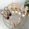 Fish mouth gold high heels women's stiletto heel summer sandals genuine leather metal dress open toe women's shoes banquet women's high heel