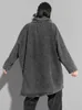 EAM Löst fit svart denim överdimensionerad sweatshirt hög krage långärmad kvinnor stor storlek mode vår hösten 1k166 220314