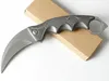 1 SZTUK Składane ostrze Knipe Claw 440C Tytanowe Ostrza powlekane Steel + Uchwyt aluminiowy Karambit Outdoor Survival Noże Taktyczne