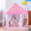 Portable Children's Tent Vigvam Tipi Princess Kids Tent Castle Teepee Children's House Toys For Girls Infant Ball Pool Playhouse LJ200923