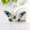 Moda Złoty Butterfly Broszka Kolorowa Diament Butterfly Motyl Scarf Klamra Sukienka Garnitur Broszki Kobiety Biżuteria Will Will I Sandy Prezent