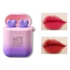 Air Matte Lip Gloss Long Wear Waterproof Moisturizing Velvet Liquid Lipstick Non-Stick Cup Lips Makeup Set Purple Packing 2 pcs/Set