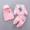 Children Clothes Autumn Winter Wool Toddler Boys Clothes Set Cotton Tops+Vest+Pants 3pcs Kids Sports Suit For Baby Boys Clothes 201128