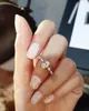 2021 Luxruious quality punk band ring with sparkly diamond for women wedding jewelry gift free shipping PS7058
