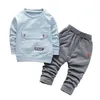 Barnpojkar Tjejer Bomull Kläder Satser Mode Baby Gentleman Jacket Byxor 2st / Sats Vår Höst Formell Toddler Tracksuits LJ200916