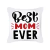 „Happy Mother's Day“-Kissenbezug, individuell gestalteter 18 x 18 Zoll großer, mit Buchstaben bedruckter Kissenbezug für Zuhause, Sofa, Dekokissen