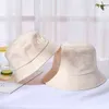 Kadın Panama Kova Şapka Kadın Açık Katlanabilir Şapka Yaz Güneş Kremi Pamuk Balıkçılık Avcılık Kap Rahat Şapka Sunbonnet Çocuk Y220301