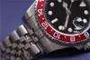 Herrens armbandsur Blue Red Ceramic Bezel rostfritt stål Pepsi Titta på automatisk rörelse Limited Jubilee Master Montre Femme2658378