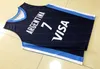 Custom Facundo Campazzo # 7 Basketbal Jersey Printed White Blue Any Name Number Size XS-4XL Jerseys Shirt Topkwaliteit