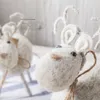 豪華な家の装飾アクセサリークリスマスモダンなリビングルームかわいいウサギのフィギュア動物モデル樹脂デスクホーム装飾CC50XBJ 201203