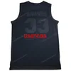 Нижний Мерион #33 Bryant Basketball Jersey College Mens School сшил все черные размеры XS-6xl Top Calize