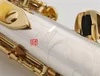 Yanagisawa w037 sopran saxofon nickel pläterad silver mässing rör guld nyckel sax med munstycke vass bend nacke gratis frakt